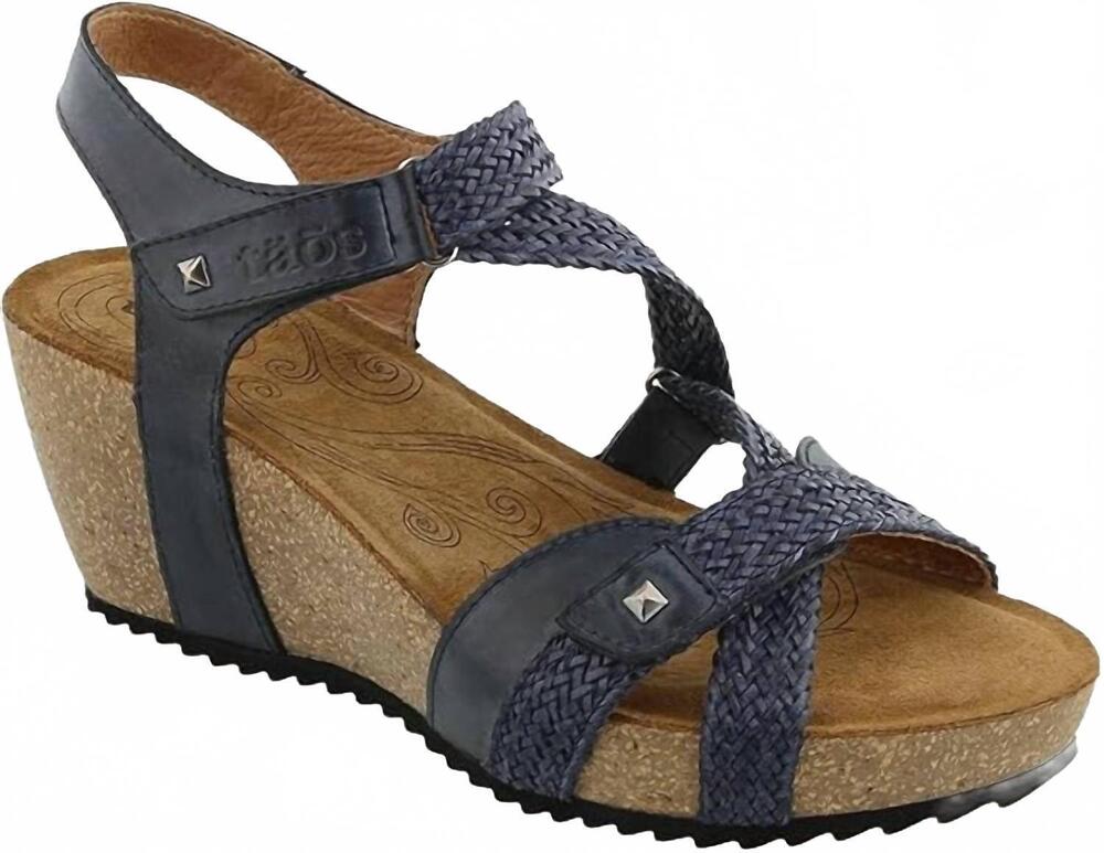NEW TAOS women's julia wedge sandal in navy